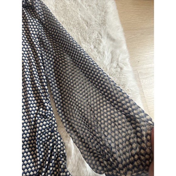 CHENAULT Womens Bell Sleeve Wear To Work Faux Wrap Top Multicolor Size M - Picture 6 of 9